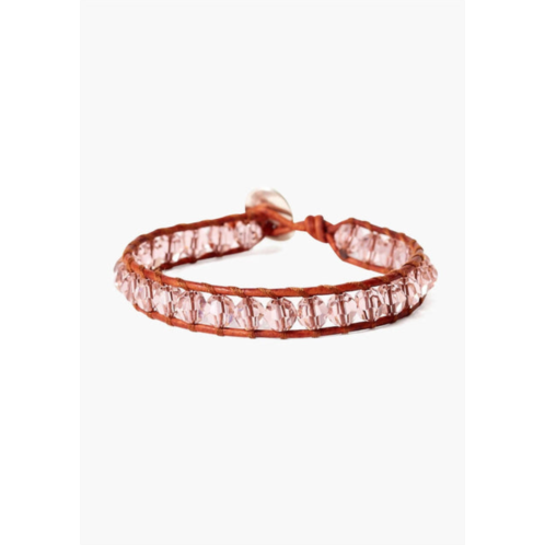 CHAN LUU single wrap bracelet in vintage rose