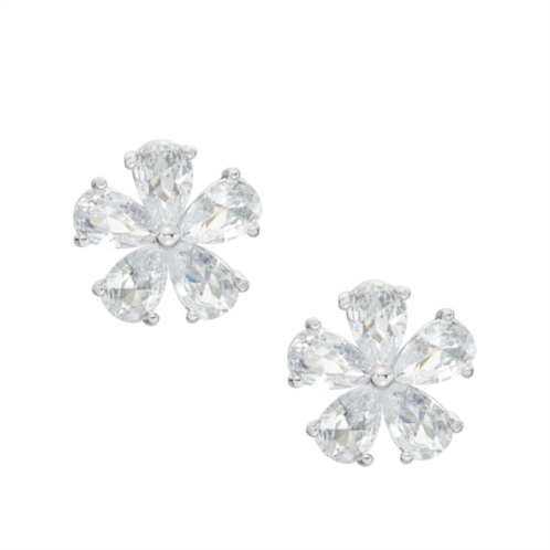 Fossil womens garden party clear crystals stud earrings