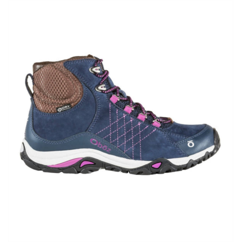 Oboz womens sapphire mid waterproof hiking shoes - regular width in huckleberry