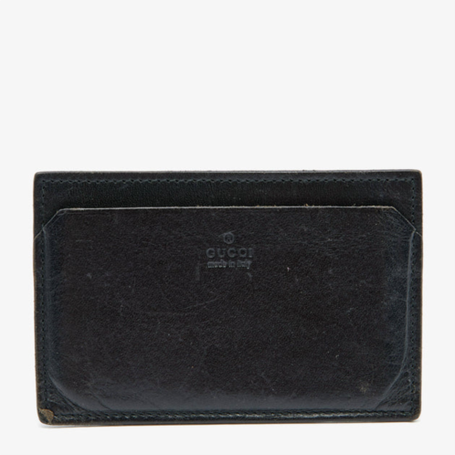 Gucci black leather card holder..