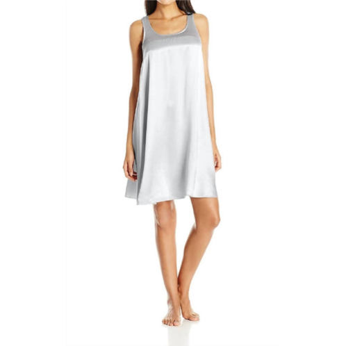 PJ Harlow lindsay satin and rib nightgown in silver