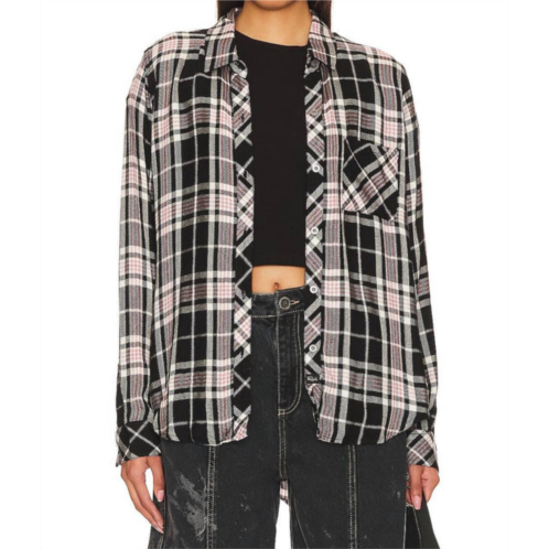 Rails hunter plaid shirt in onyx rose