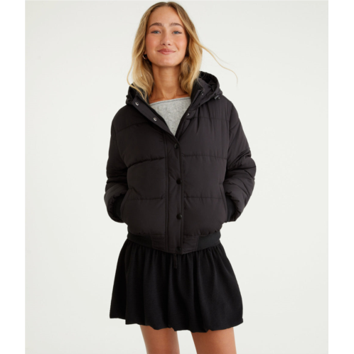 Aeropostale midweight hooded puffer jacket