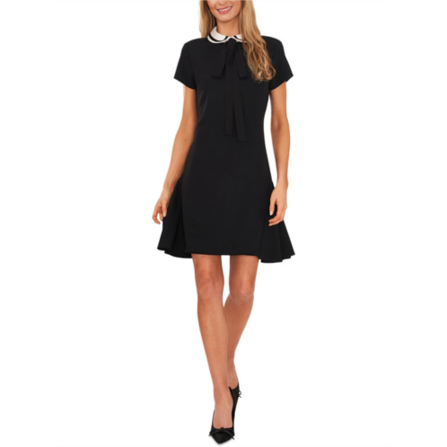 CeCe womens ruffled collared mini dress