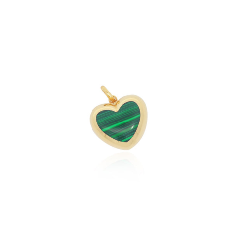 The Lovery malachite puffy heart charm