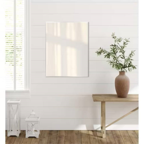 QuikFurn 36-in x 30-in flush mount bathroom wall mirror - hang vertically or horizontally