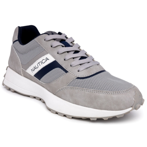 Nautica mens logo lace-up sneaker