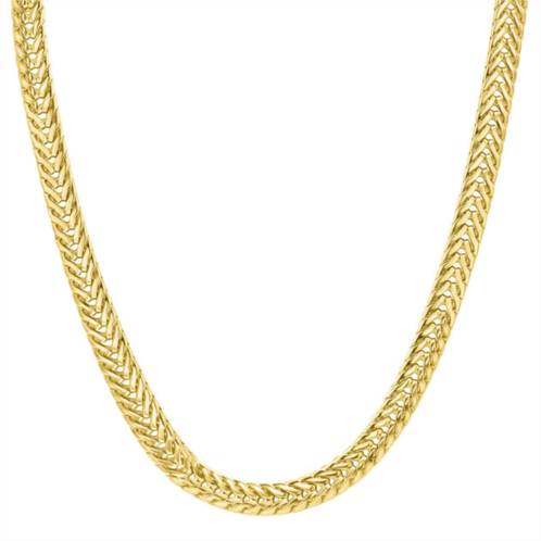 Adornia 14k gold plated wheat herringbone chain necklace