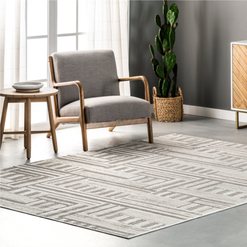 NuLOOM violet modern abstract linework area rug