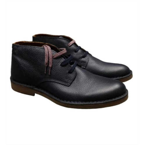 SELECTED mens royce desert leather boot in dark navy