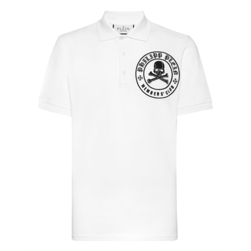 PHILIPP PLEIN pique polo shirt ss skull&bones