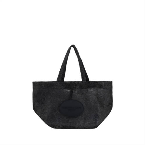 Alexander Wang punch xl raffia shoulder womens bag