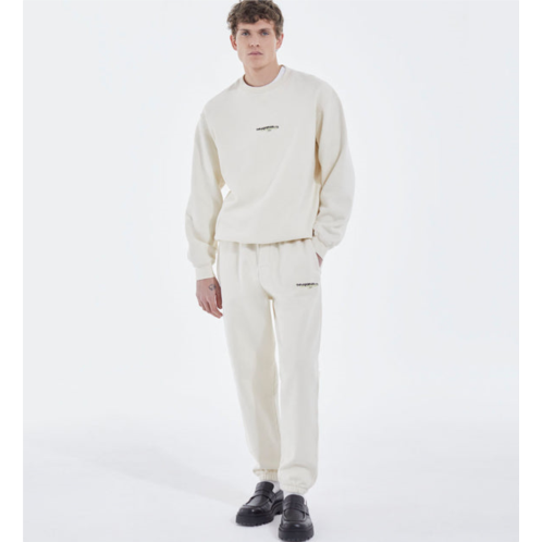 The Kooples loose-fit ecru joggers with triple logo