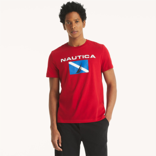 Nautica mens logo graphic t-shirt