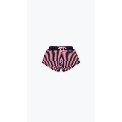 T2love girls - stripe short in pink/navy stripes