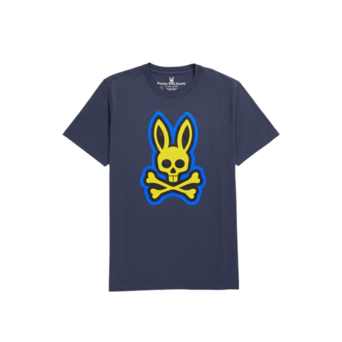 Psycho Bunny patchin graphic north sea navy mens tee shirt b6u852u1pc-nrs
