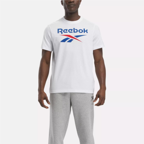 Reebok identity big stacked logo t-shirt