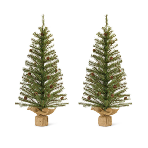 HouzBling pine tree 3h (set of 2) pvc/metal