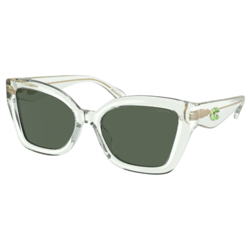 Coach womens 54mm transparent pistachio sunglasses