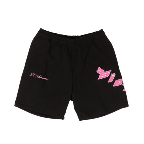 Sicko x 375 375 logo sweatshorts - black/pink