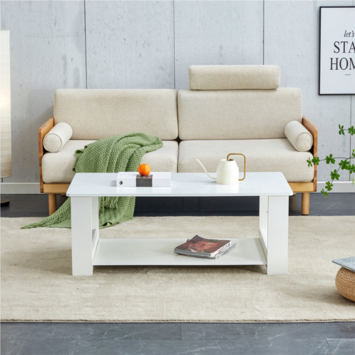 Streamdale Furniture streamdale chic and sturdy mdf coffee table easy assembly