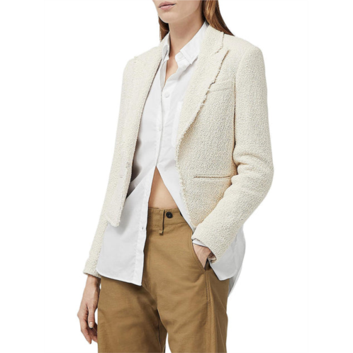 Rag & Bone elle womens tweed crop open-front blazer