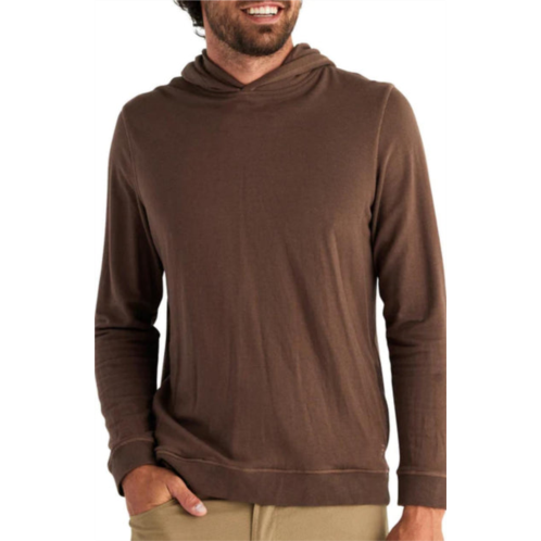 FREE FLY bamboo heritage fleece hoody in mustang