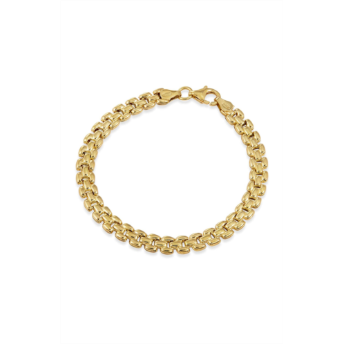 SAVVY CIE JEWELS 18k italian gold plated panther link bracelet