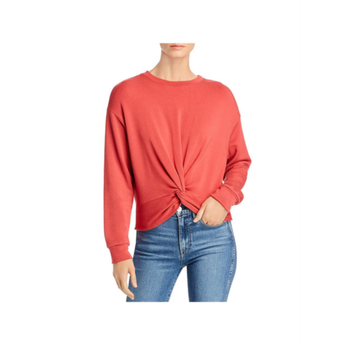 VELVET BY GRAHAM & SPENCER womens twist front cropped sweatshirt