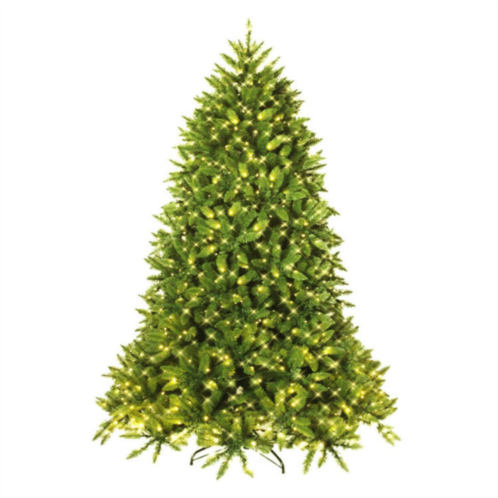 Hivvago 7.5 feet artificial fir christmas tree with led lights and 1968 branch tips