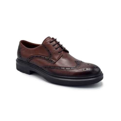 Aston Marc mens faux leather wingtip oxfords