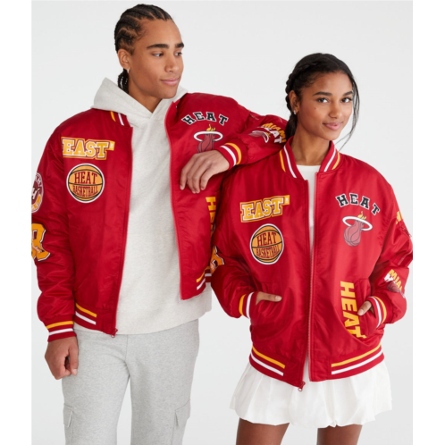 Aeropostale miami heat basketball bomber jacket