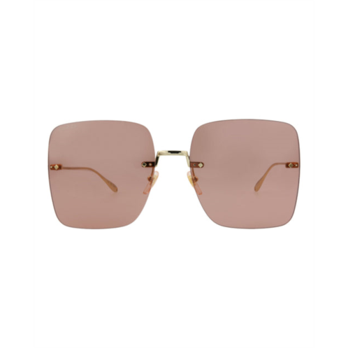 Gucci square-frame metal sunglasses