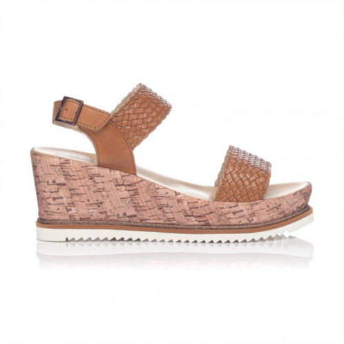 Ara pasadena leather wedge in cognac nappa