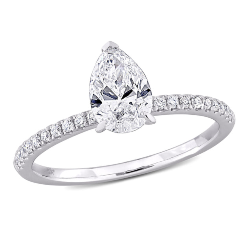 Created Forever 1 1/6ct tw pear-shape lab-grown diamond engagement ring in 14k white gold