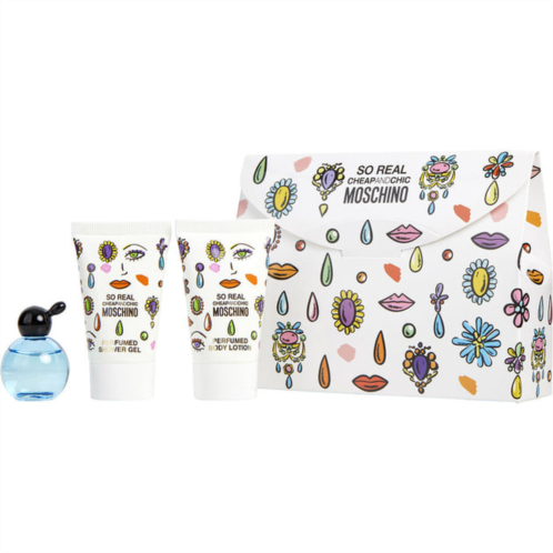 Moschino cheap & chic so real by edt 0.16 oz mini & body lotion 0.8 oz & shower gel 0.8 oz women