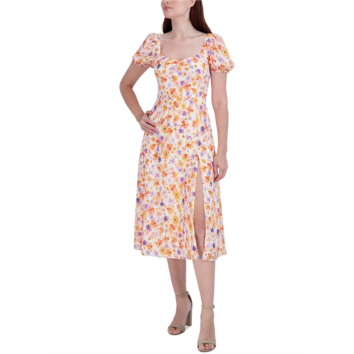 BCBGeneration womens knee length floral print midi dress