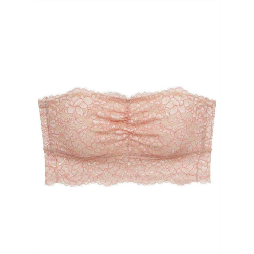 Cosabella pret-a-porter lace bandeau in rose dawn/pink passion