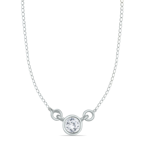 SSELECTS 1/4 carat tw diamond bezel pendant in 14k