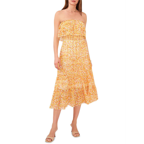 1.State womens floral print smocked maxi dress