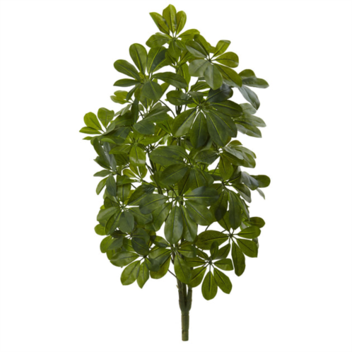 HomPlanti green baby schefflera artificial plant (real touch) (set of 2) 32