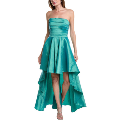 Rene Ruiz taffeta high-low cocktail dress