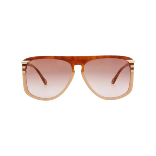 Chloe aviator-style bio acetate sunglasses