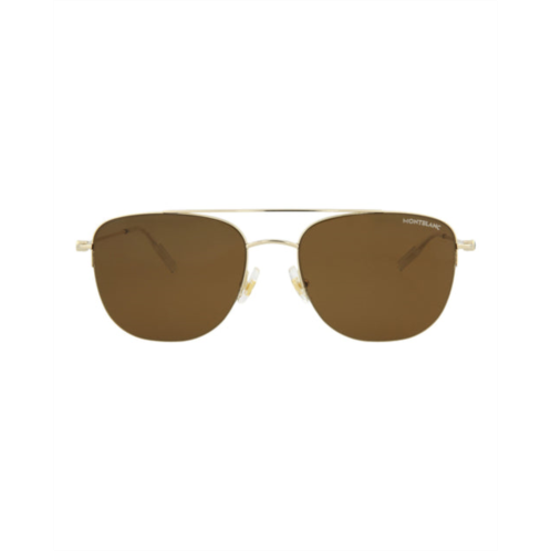 Montblanc aviator-frame metal sunglasses