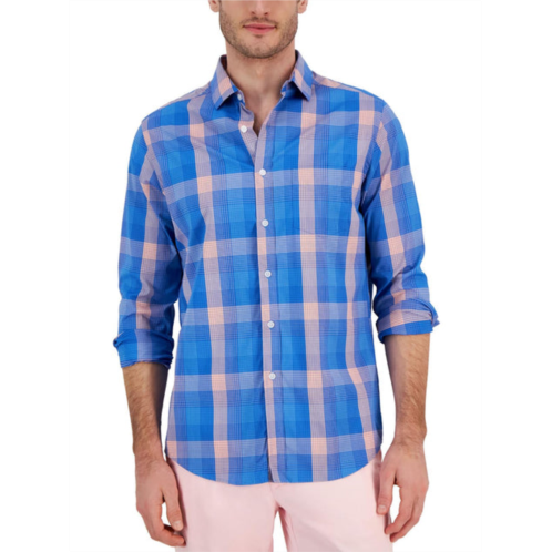 Club Room mens plaid classis fit button-down shirt