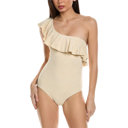 Shoshanna one-shoulder ruffle one-piece