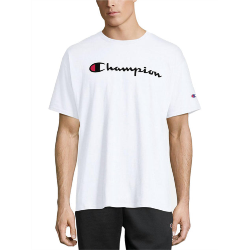 Champion mens heathered crew neck logo t-shirt