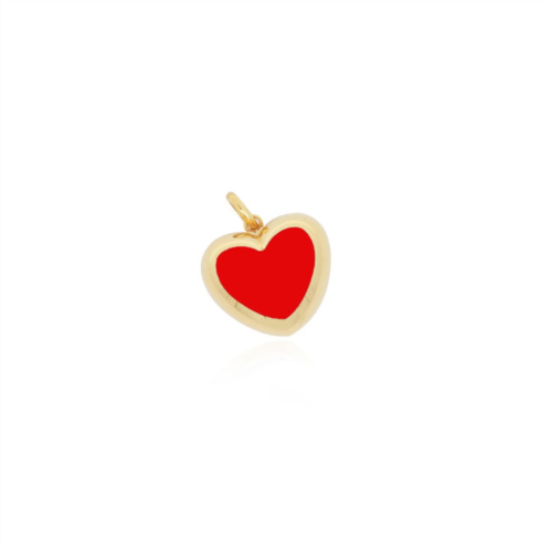 The Lovery coral puffy heart charm