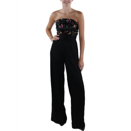 Ramy Brook johanna womens sequined strapless jumpsuit