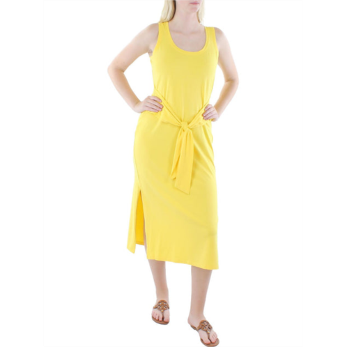 POLO RALPH LAUREN womens sleeveless tie-front midi dress